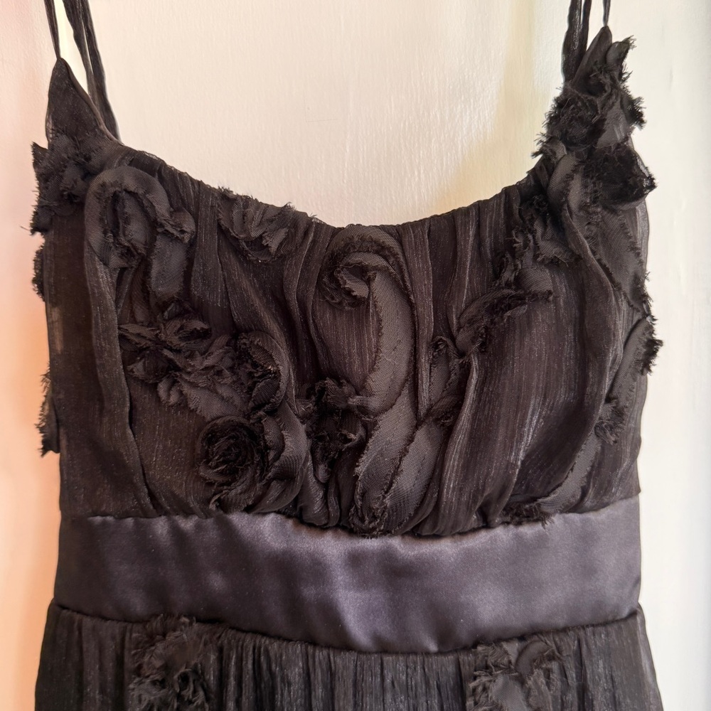 Black Dress with Floral Detail